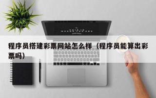 天长程序员搭建彩票网站怎么样（程序员能算出彩票吗）